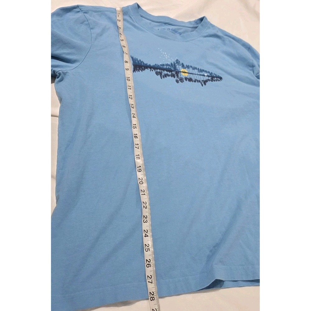 Life Is Good Mens Crusher T-shirt Size Large Blue Fish Outdoor Hiking Cotton - Picture 5 of 8